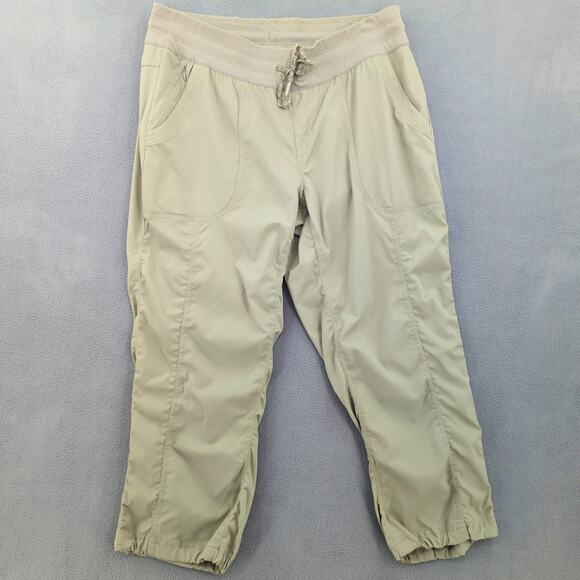 North Face Pants Womens Large Green Hiking Capri Outdoor Utility Gorpcore - Picture 1 of 13